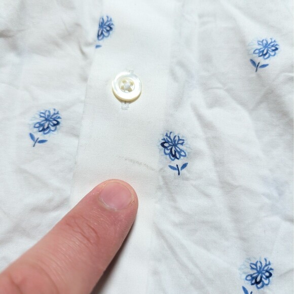 Bonobos Dress Shirt Mens 16-34 Stretch White Floral All Over Print Button Up - Picture 4 of 9